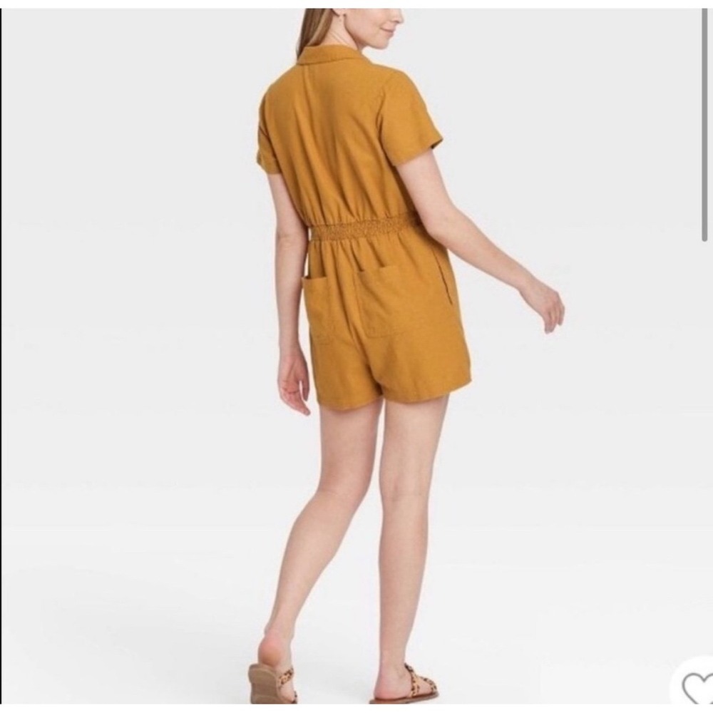 Universal Thread Rust Colored Romper Relaxed Fit … - image 2